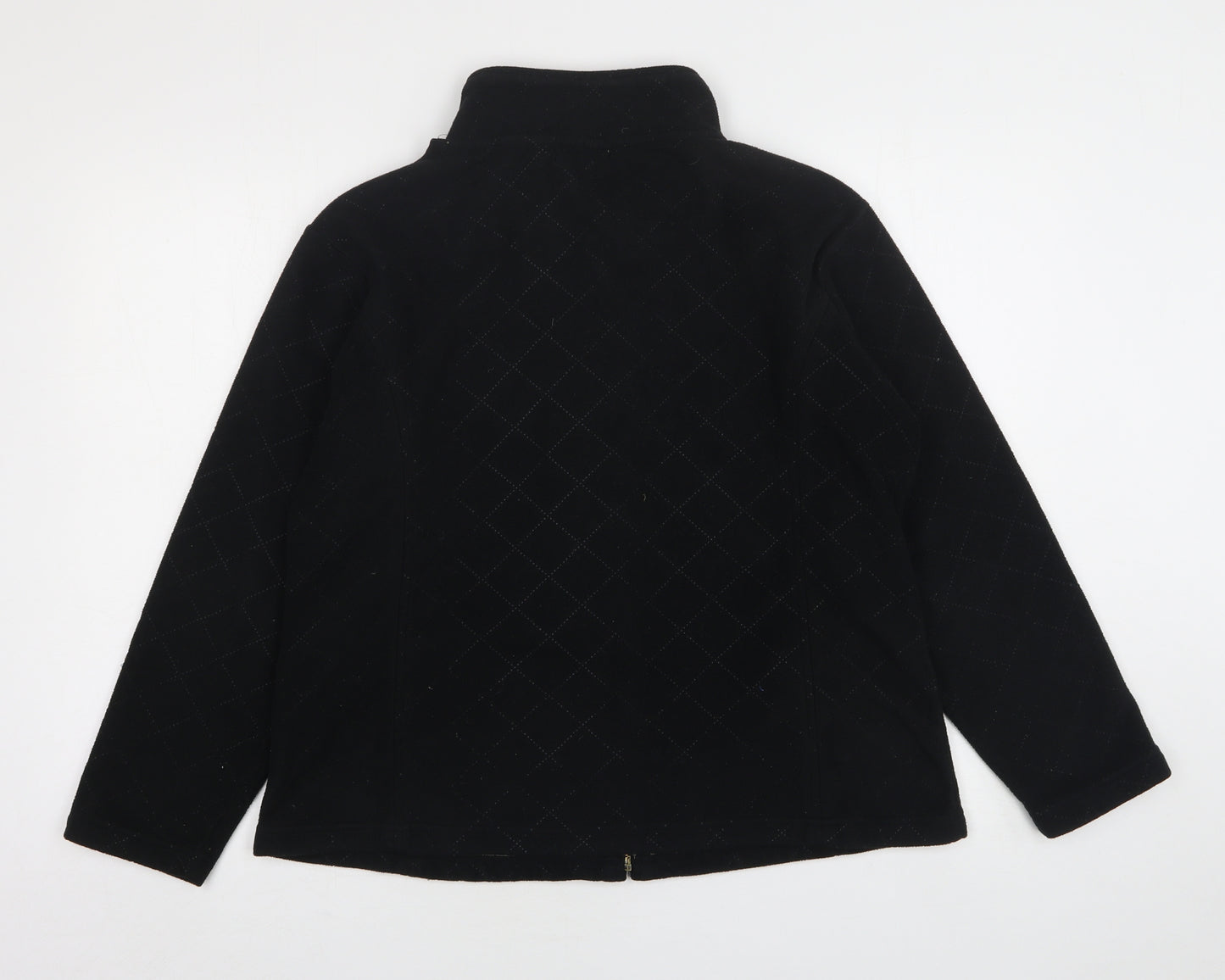 Bonmarché Womens Black  Polyester Full Zip Sweatshirt Size S