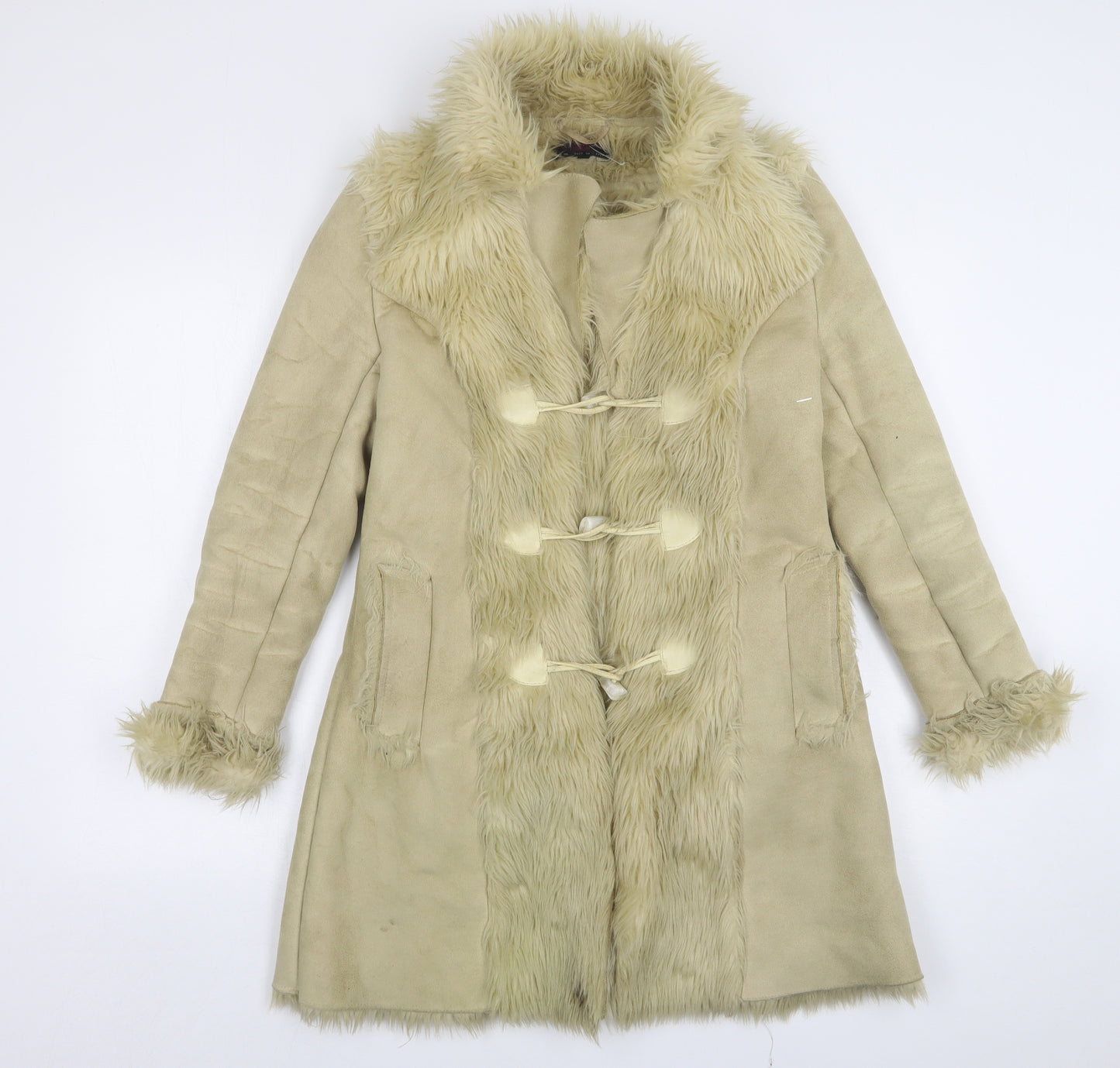 New Look Womens Beige   Overcoat Coat Size 10