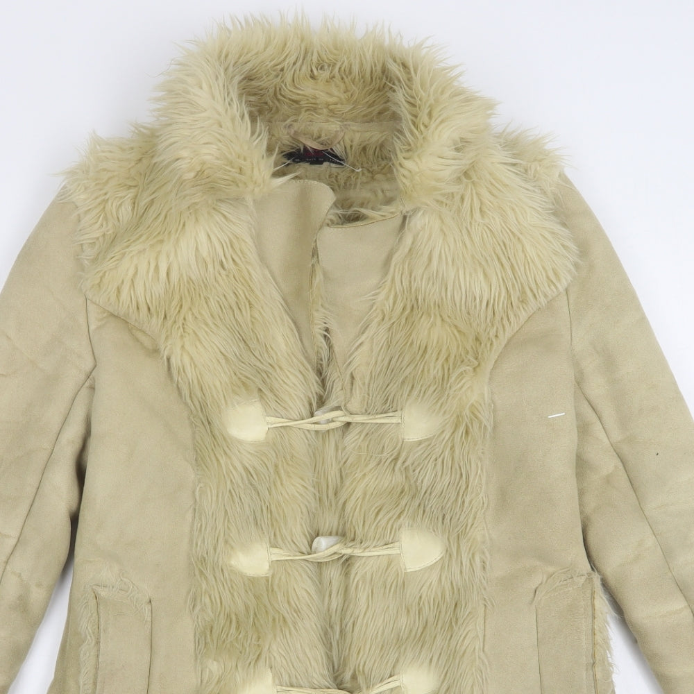 New Look Womens Beige   Overcoat Coat Size 10