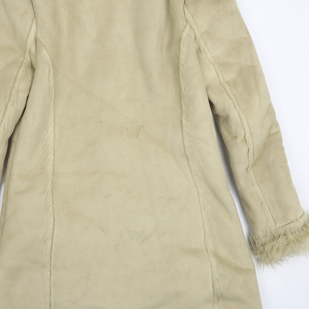 New Look Womens Beige   Overcoat Coat Size 10