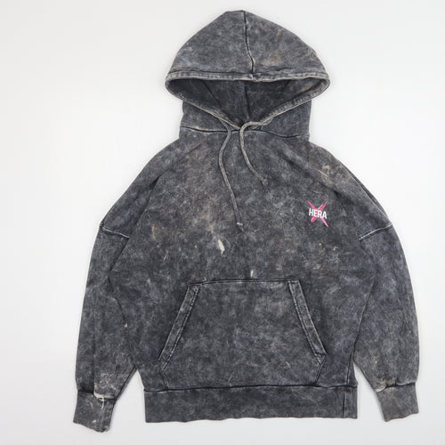 Hera Mens Grey  Cotton Pullover Hoodie Size XS