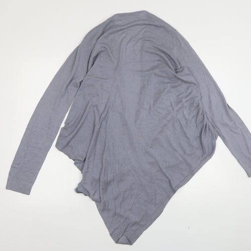 NEXT Womens Grey V-Neck  Viscose Cardigan Jumper Size 14