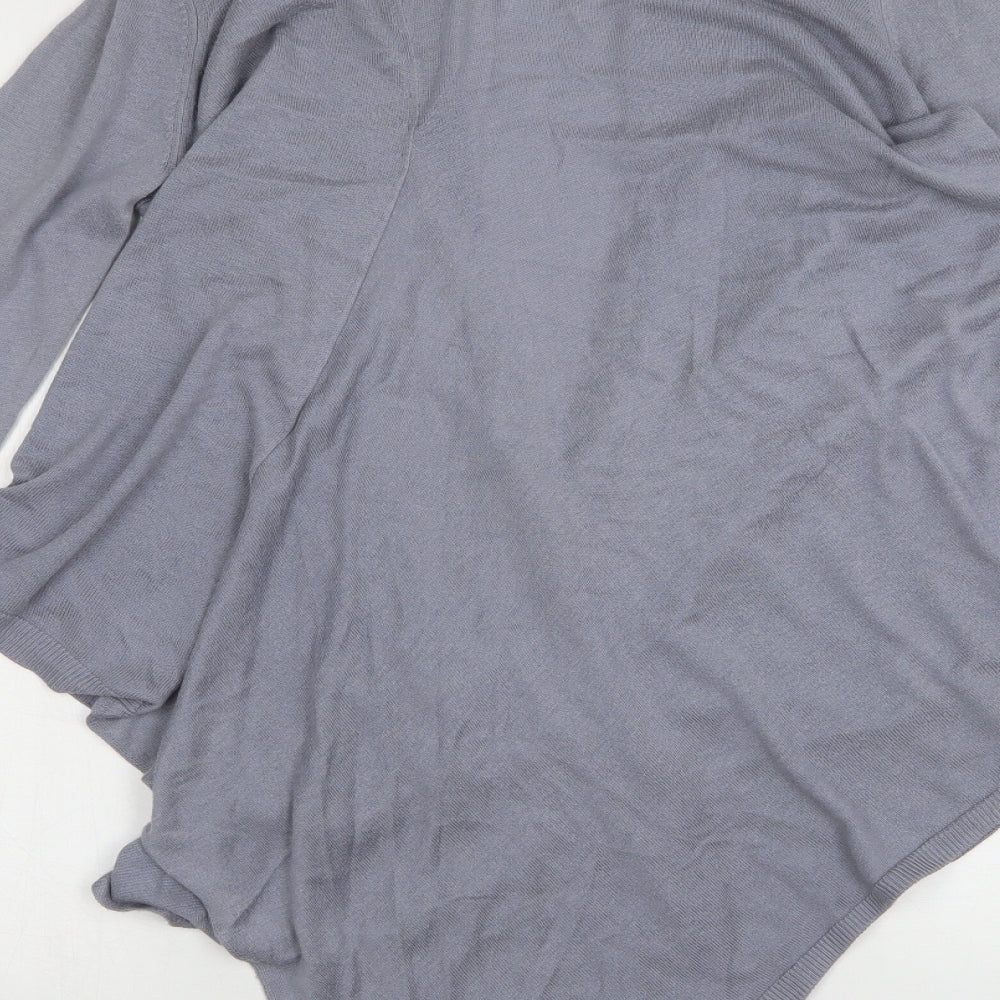 NEXT Womens Grey V-Neck  Viscose Cardigan Jumper Size 14