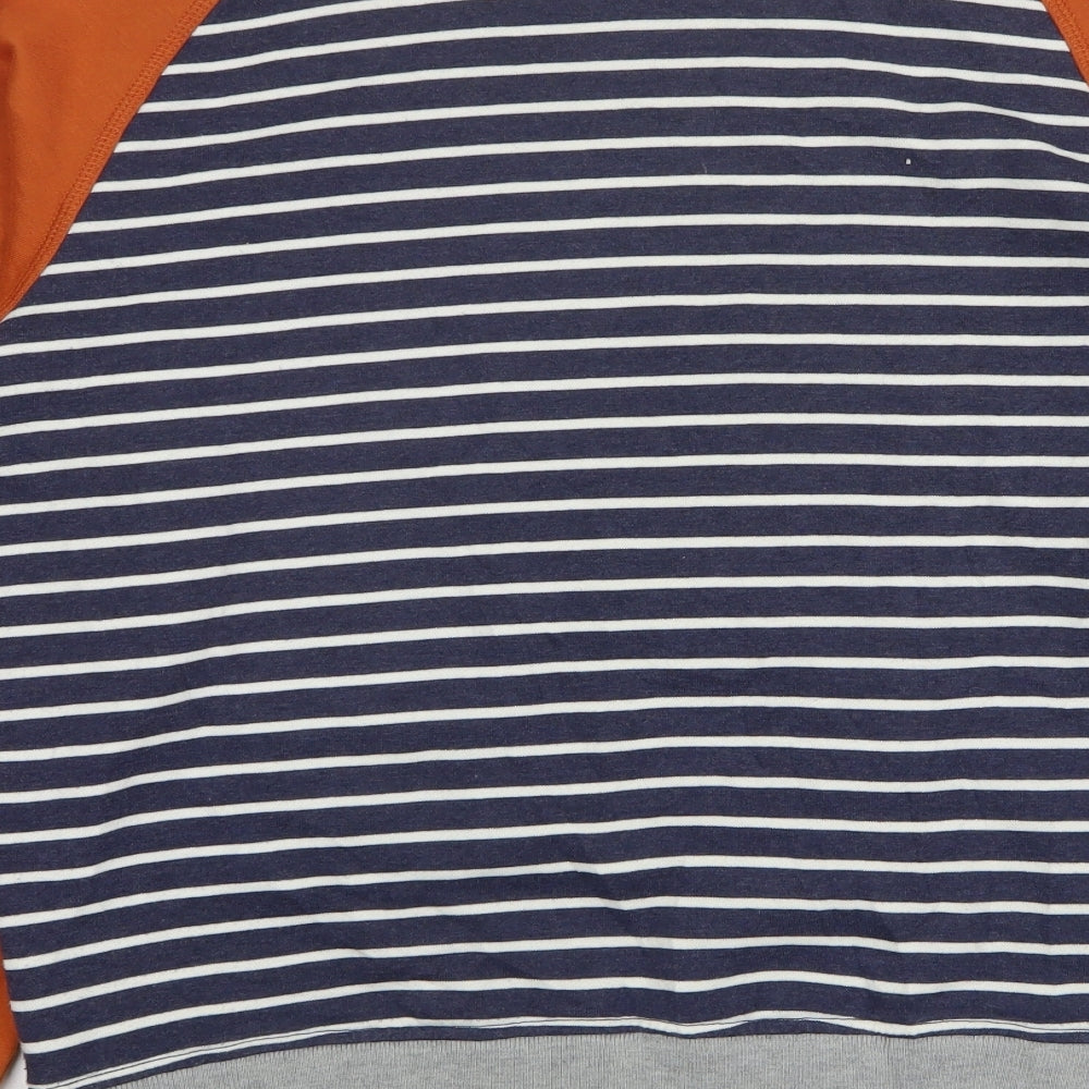 Duck And Cover  Mens Multicoloured Striped Polyester Pullover Sweatshirt Size L