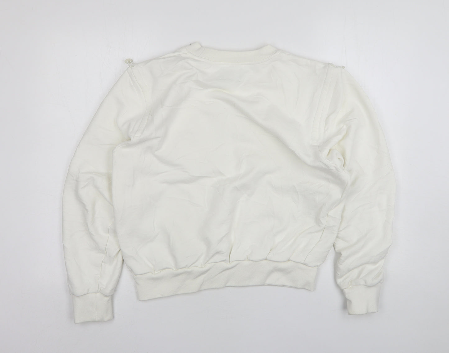 Feng Chen Wang Womens White  Cotton Pullover Sweatshirt Size XS