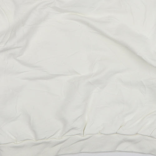 Feng Chen Wang Womens White  Cotton Pullover Sweatshirt Size XS