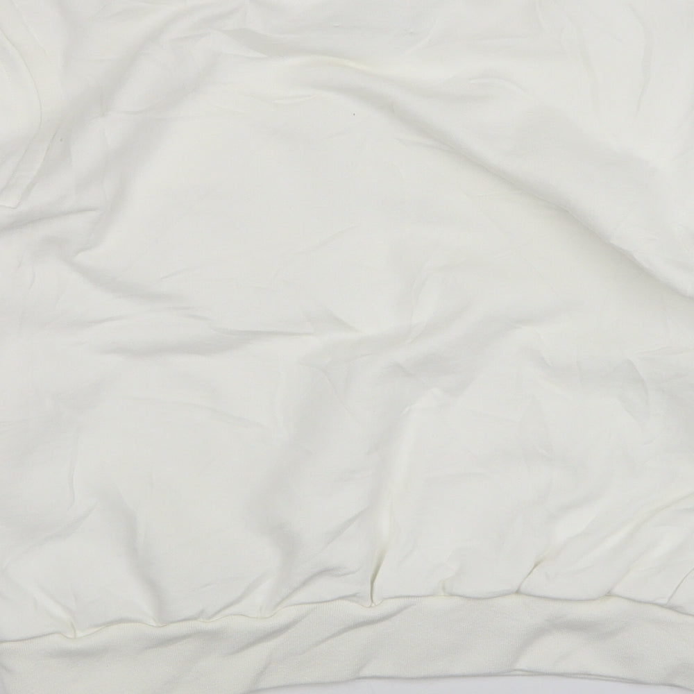 Feng Chen Wang Womens White  Cotton Pullover Sweatshirt Size XS