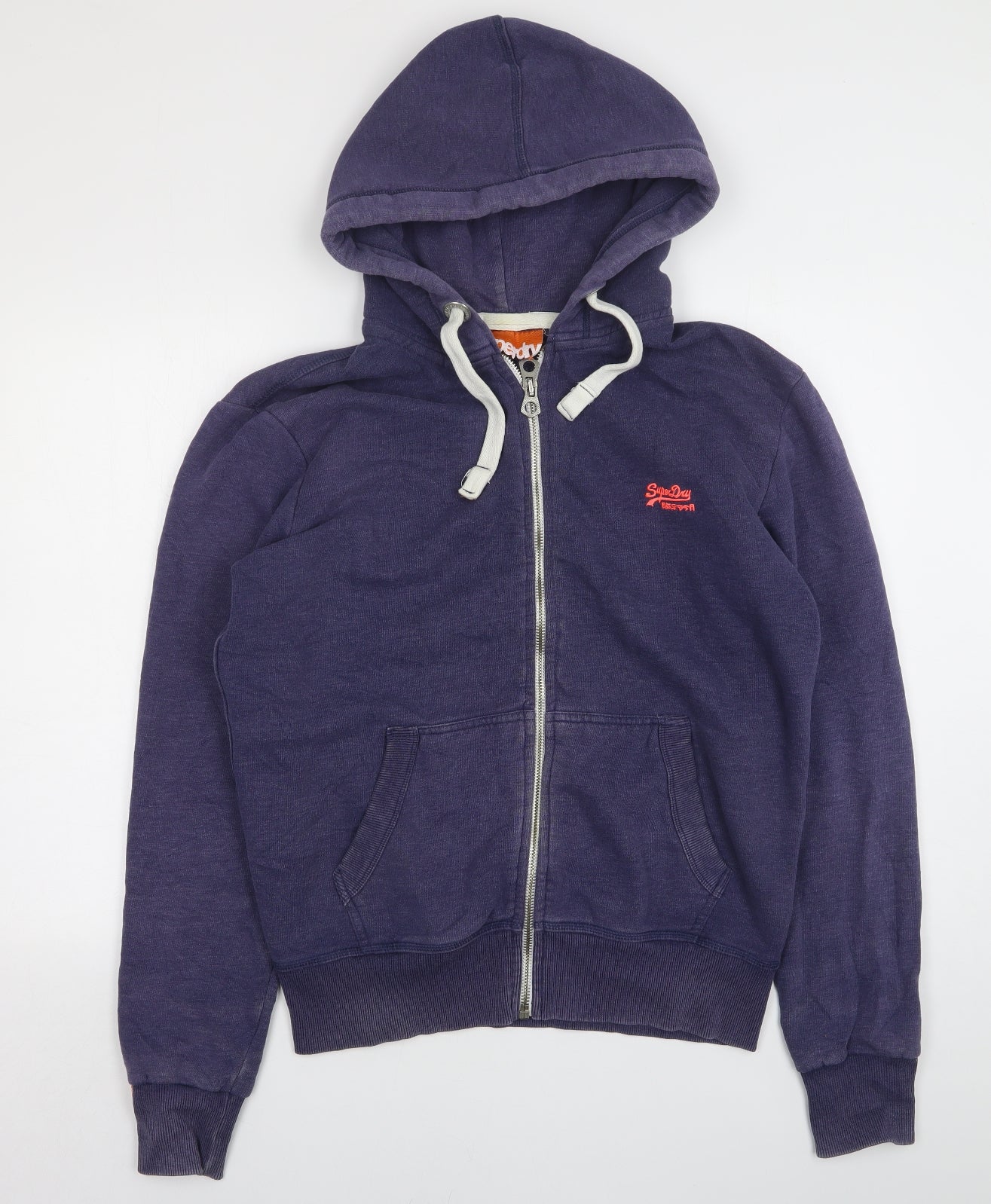Superdry Womens Blue  Cotton Full Zip Hoodie Size L