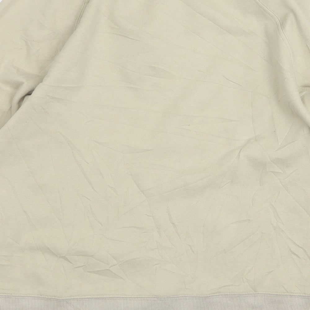 New Look Womens Beige  Cotton Pullover Sweatshirt Size S