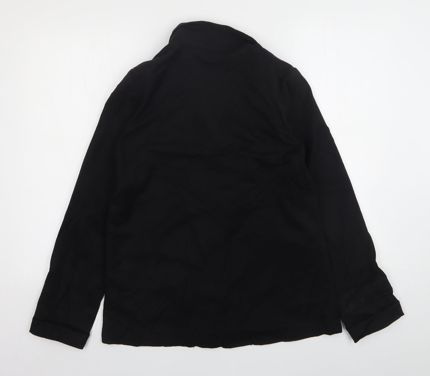 H&M Womens Black  Polyester Jacket Suit Jacket Size 14