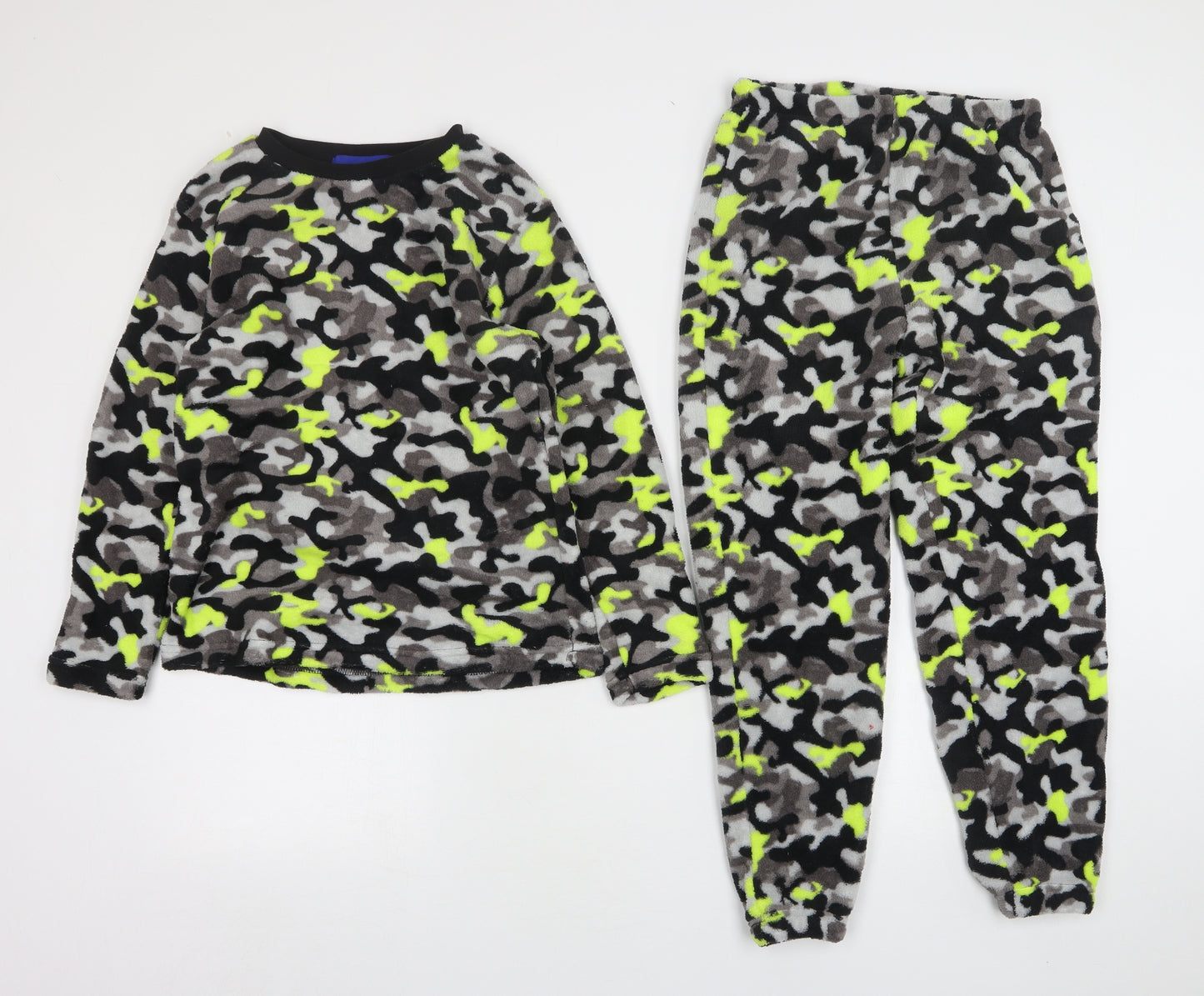 Snooze Time  Boys Multicoloured Camouflage Polyester  Pyjama Set Size 10-11 Years