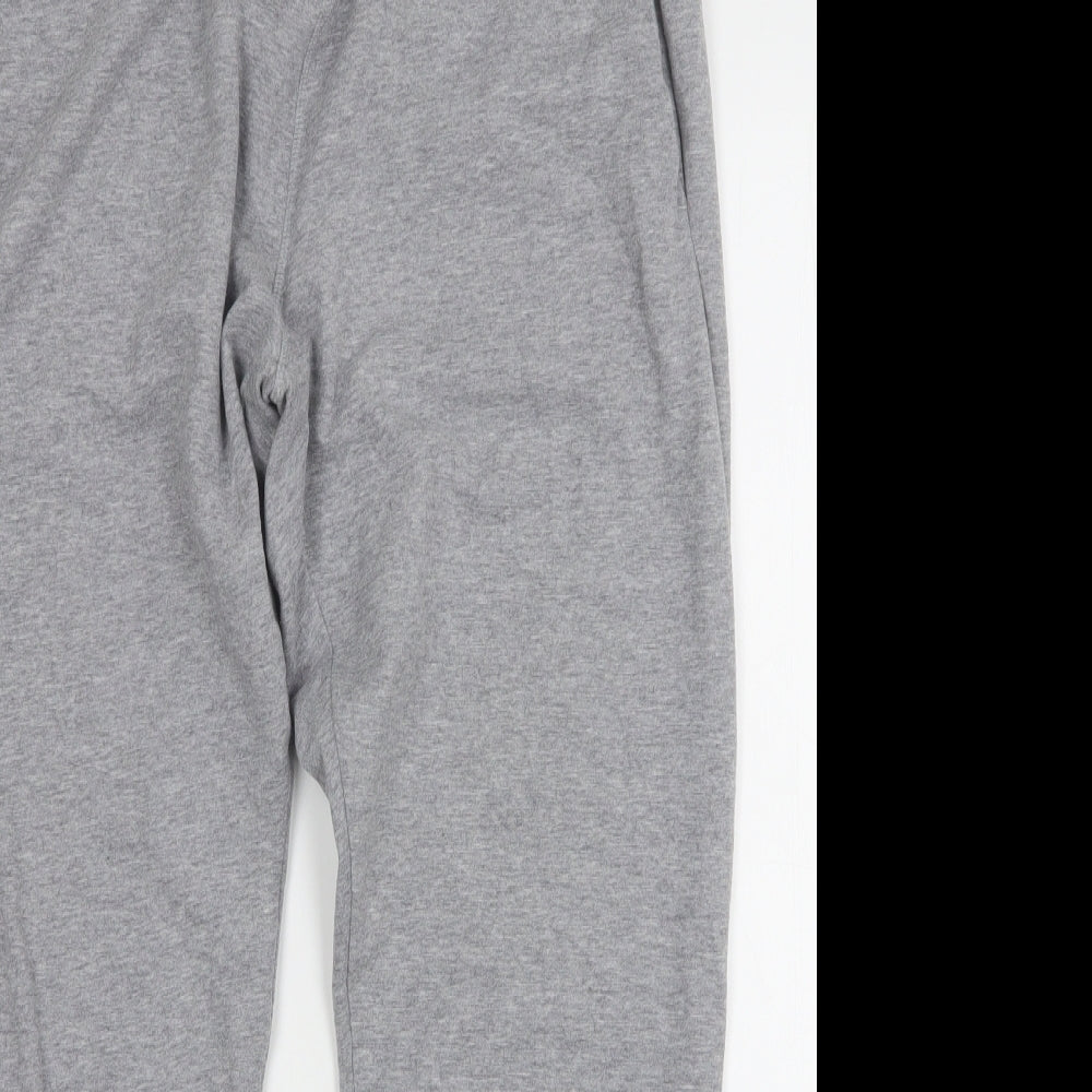 Marks and Spencer Womens Grey  Cotton Sweatpants Trousers Size 14 L29 in Regular