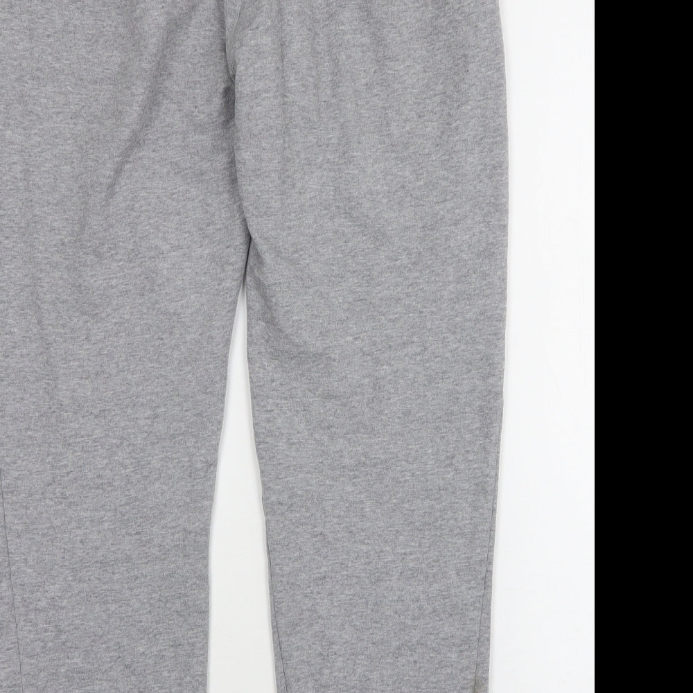 Marks and Spencer Womens Grey  Cotton Sweatpants Trousers Size 14 L29 in Regular