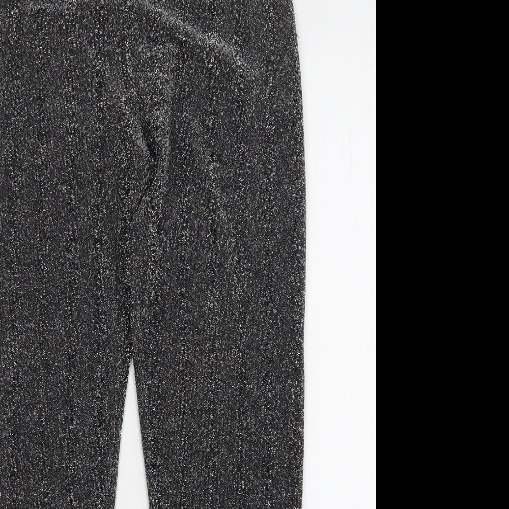 H&M Womens Grey  Polyester Trousers  Size S L29 in Regular