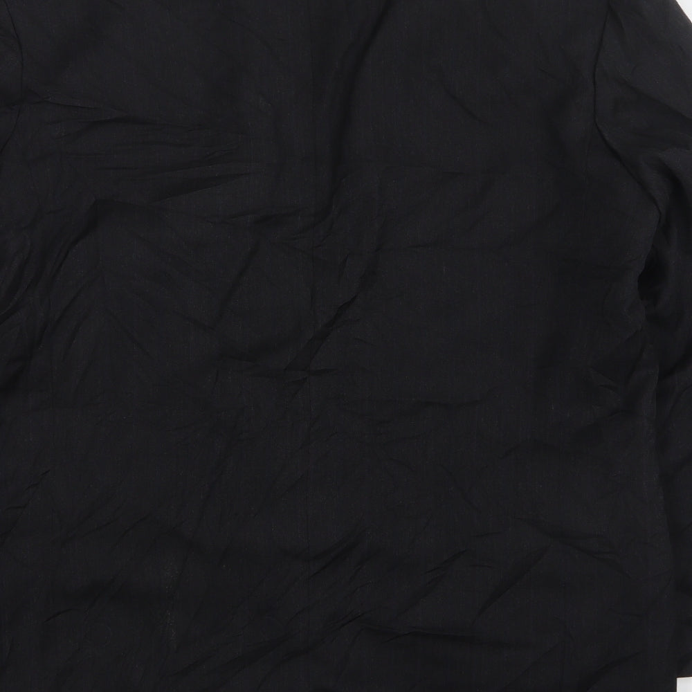 Marks and Spencer Mens Black  Wool Jacket Suit Jacket Size 42