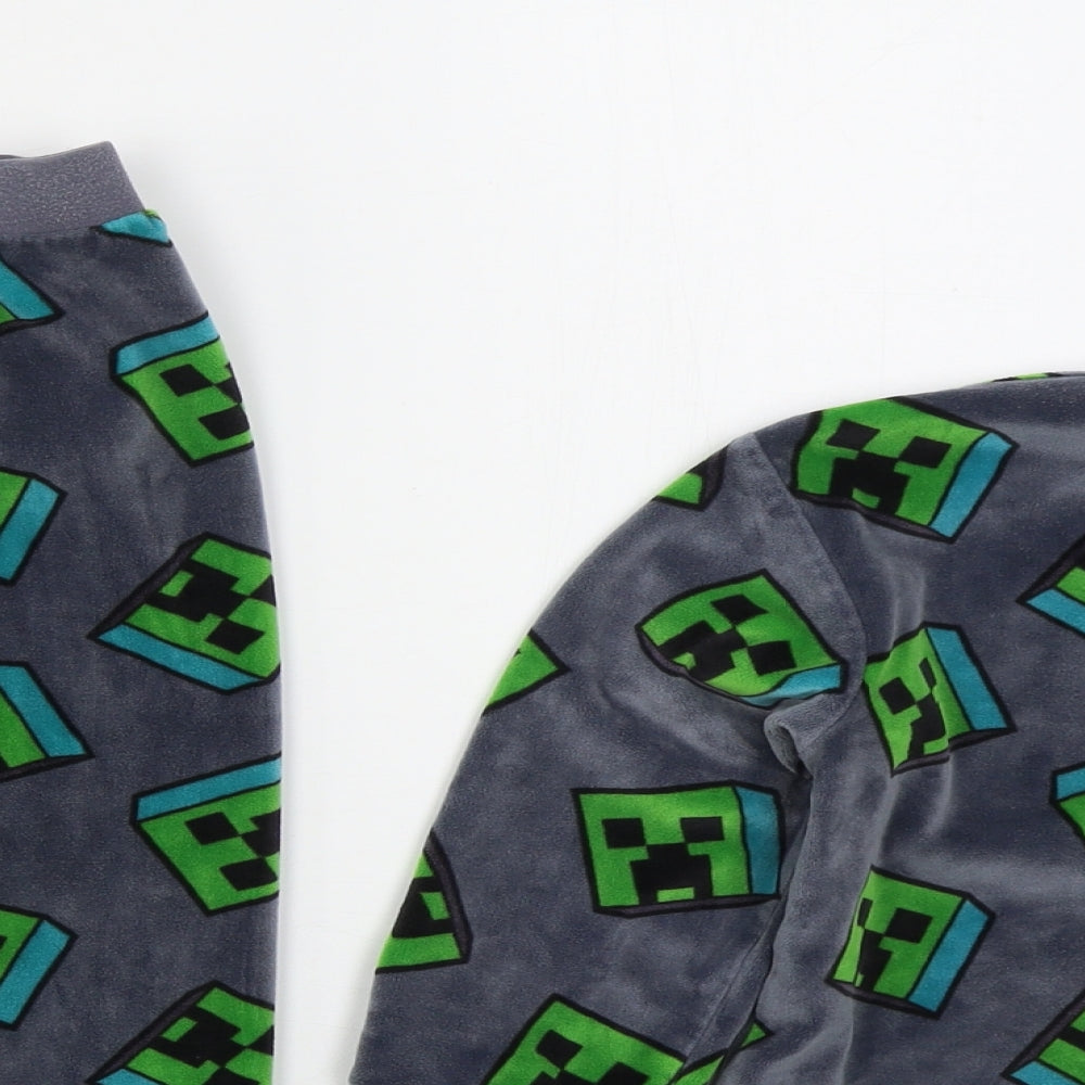 Marks and Spencer Boys Grey  Cotton  Pyjama Set Size 6-7 Years  Pullover - Minecraft