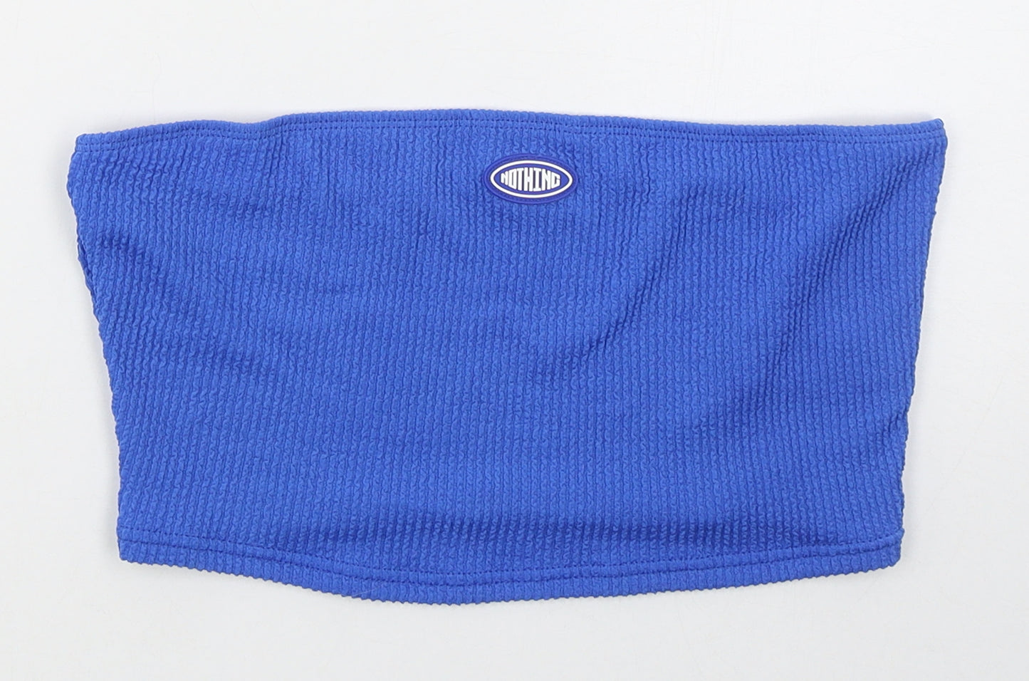 SheIn Womens Blue  Polyester Cropped Tank Size L Round Neck - Nothing