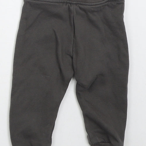 Primark Girls Grey  Cotton Sweatpants Trousers Size 9-12 Months  Drawstring
