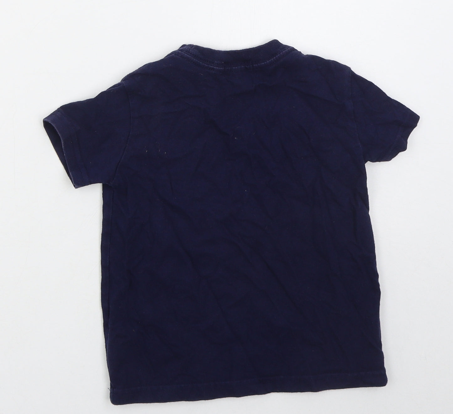 Ralph Lauren Boys Blue  Cotton Basic T-Shirt Size 2 Years Crew Neck Pullover