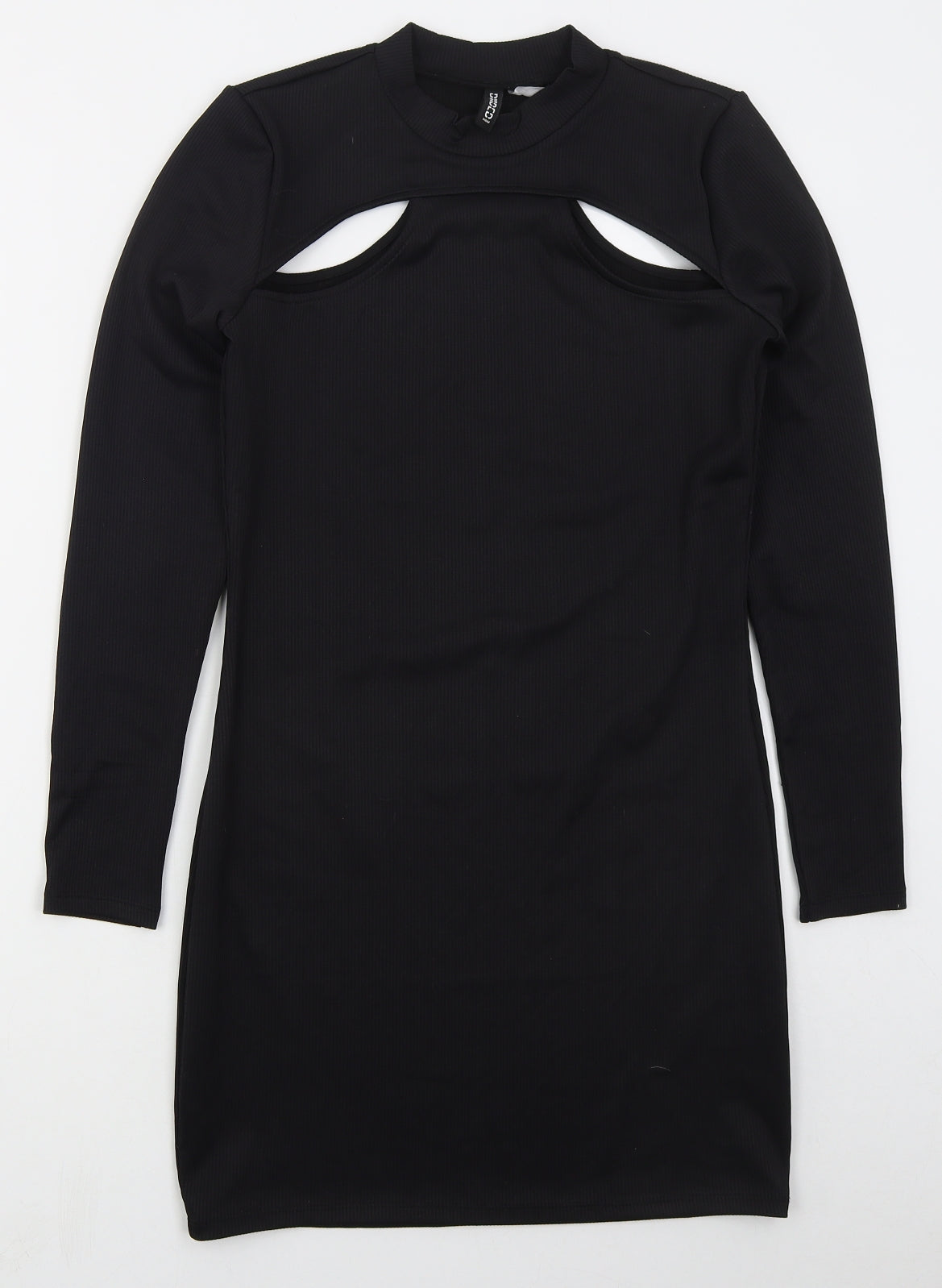 H&M Womens Black  Polyester Bodycon  Size M  Round Neck Pullover