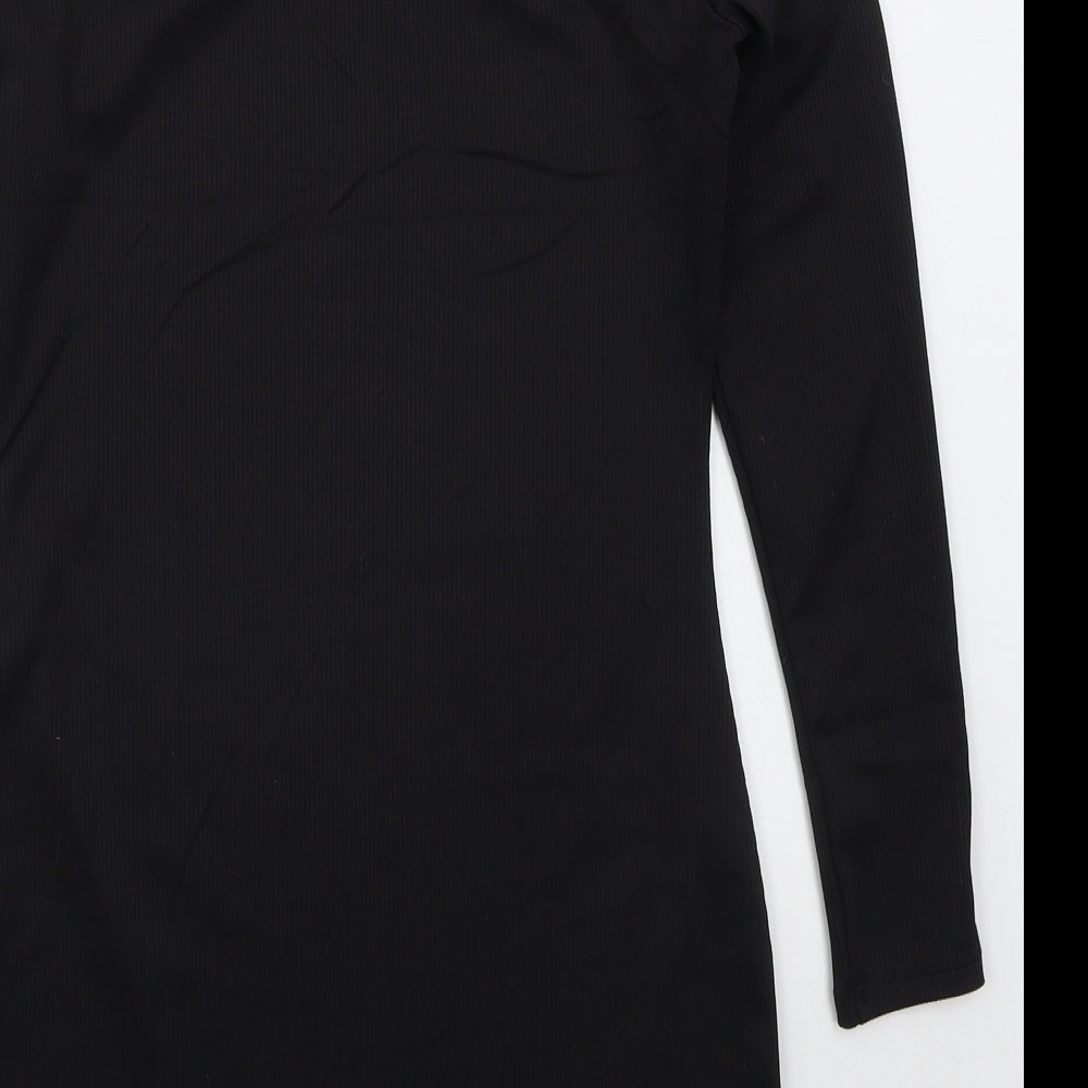 H&M Womens Black  Polyester Bodycon  Size M  Round Neck Pullover