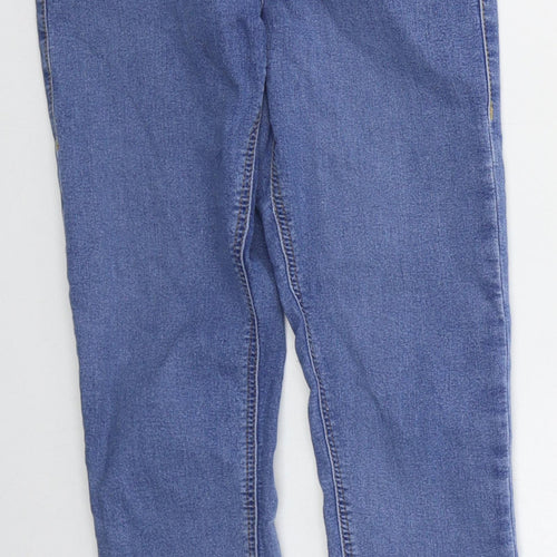 Topshop Womens Blue  Cotton Skinny Jeans Size 26 in L25 in Regular Button