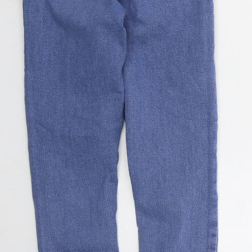 Topshop Womens Blue  Cotton Skinny Jeans Size 26 in L25 in Regular Button
