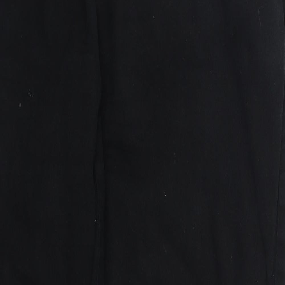 Dunnes Mens Black  Cotton Trousers  Size 36 L30 in Regular Button