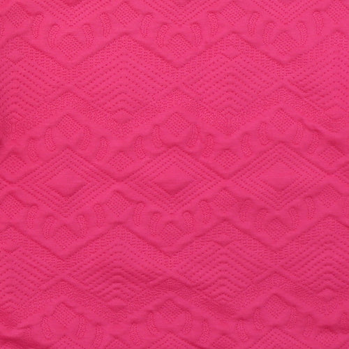 Zara Womens Pink Geometric Polyester Pullover Sweatshirt Size L  Pullover
