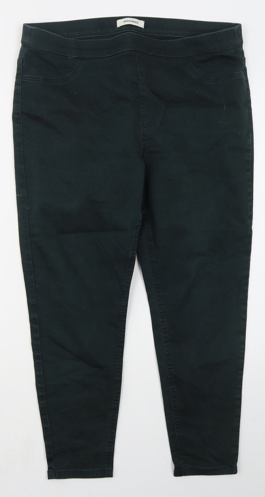 Marks and Spencer Womens Green  Cotton Jegging Jeans Size 18 L26 in Regular
