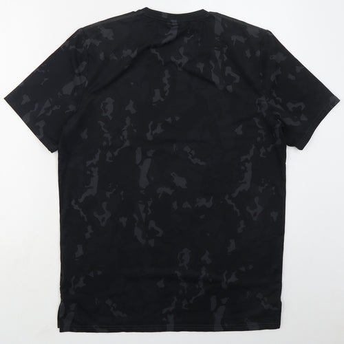 Gymshark Mens Grey Camouflage Polyester Basic T-Shirt Size S Crew Neck Pullover