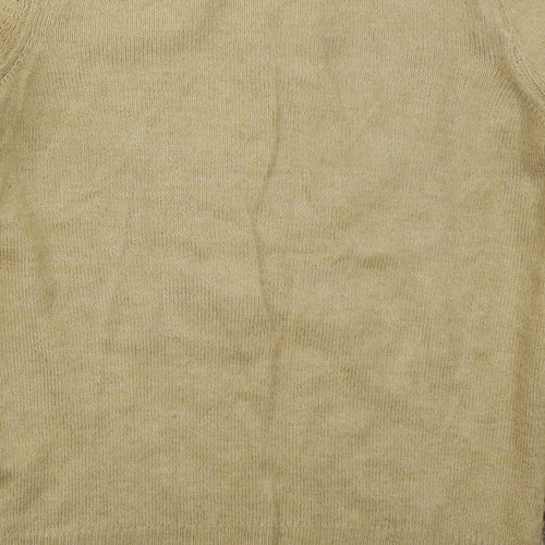 F&F Womens Brown Crew Neck  Acrylic Pullover Jumper Size 8   - Star