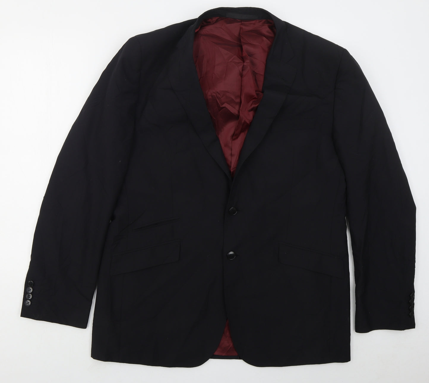 Marks and Spencer Mens Black  Polyester Jacket Suit Jacket Size 44