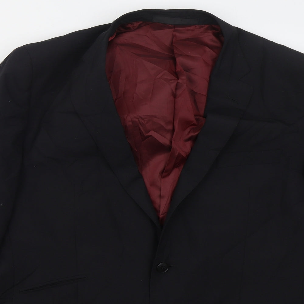 Marks and Spencer Mens Black  Polyester Jacket Suit Jacket Size 44
