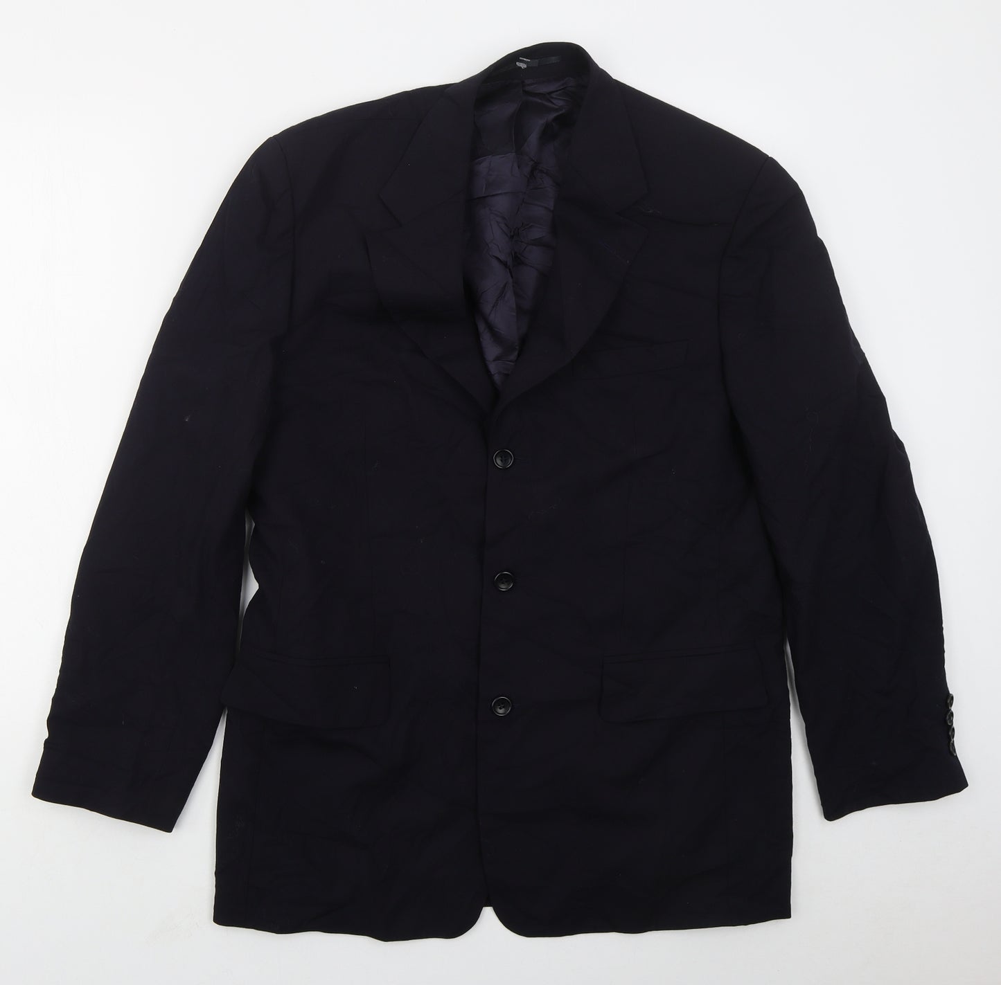 Van Gils Mens Purple  Wool Jacket Suit Jacket Size 40