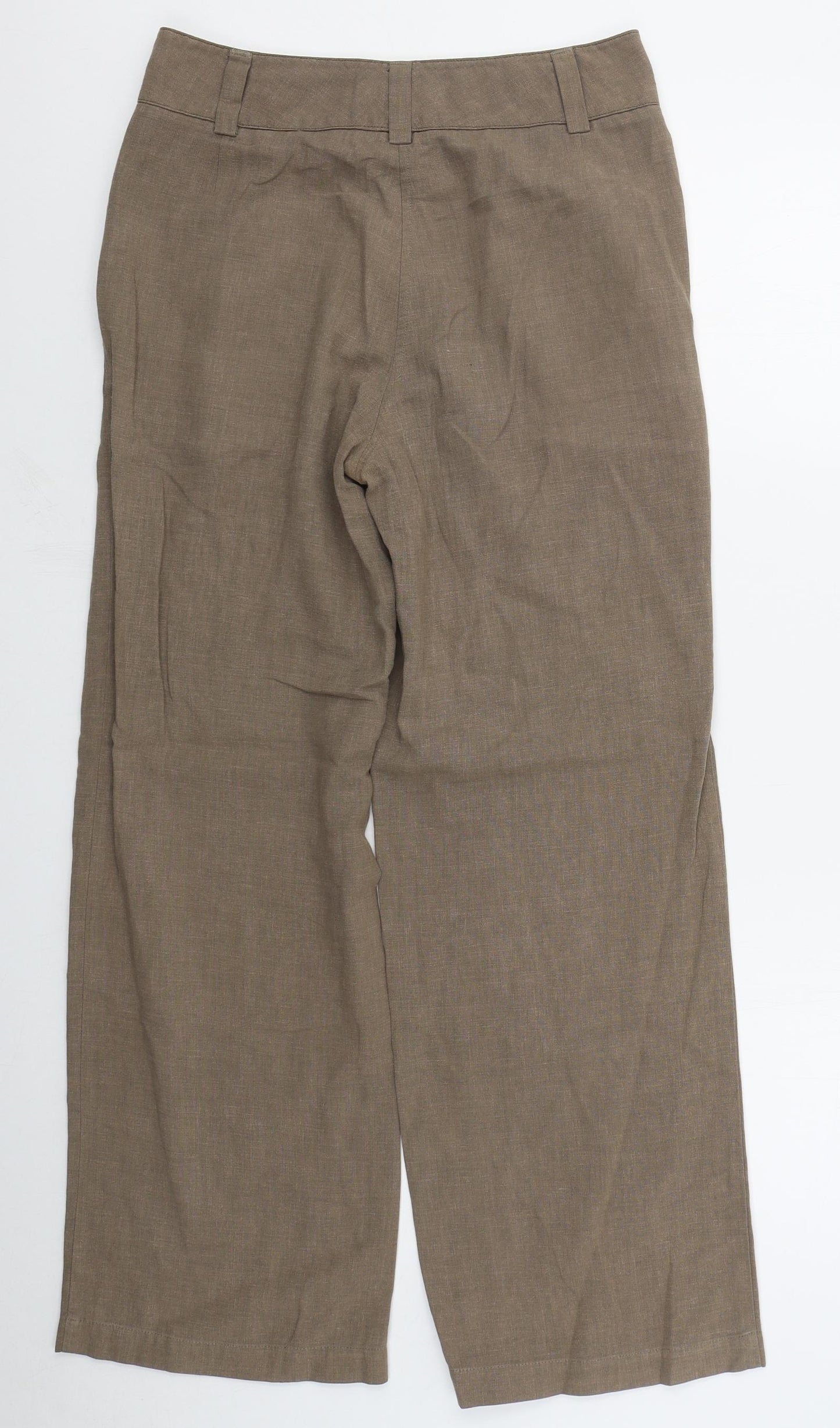 Rohan Womens Brown  Linen Trousers  Size 8 L29 in Regular Button
