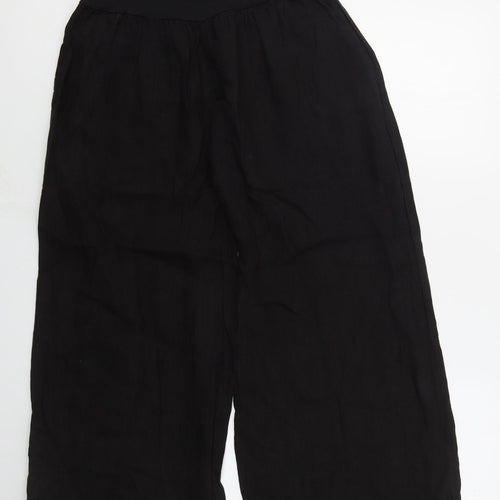 Made in Italy Womens Black  Linen Trousers  Size 2XL L28 in Regular