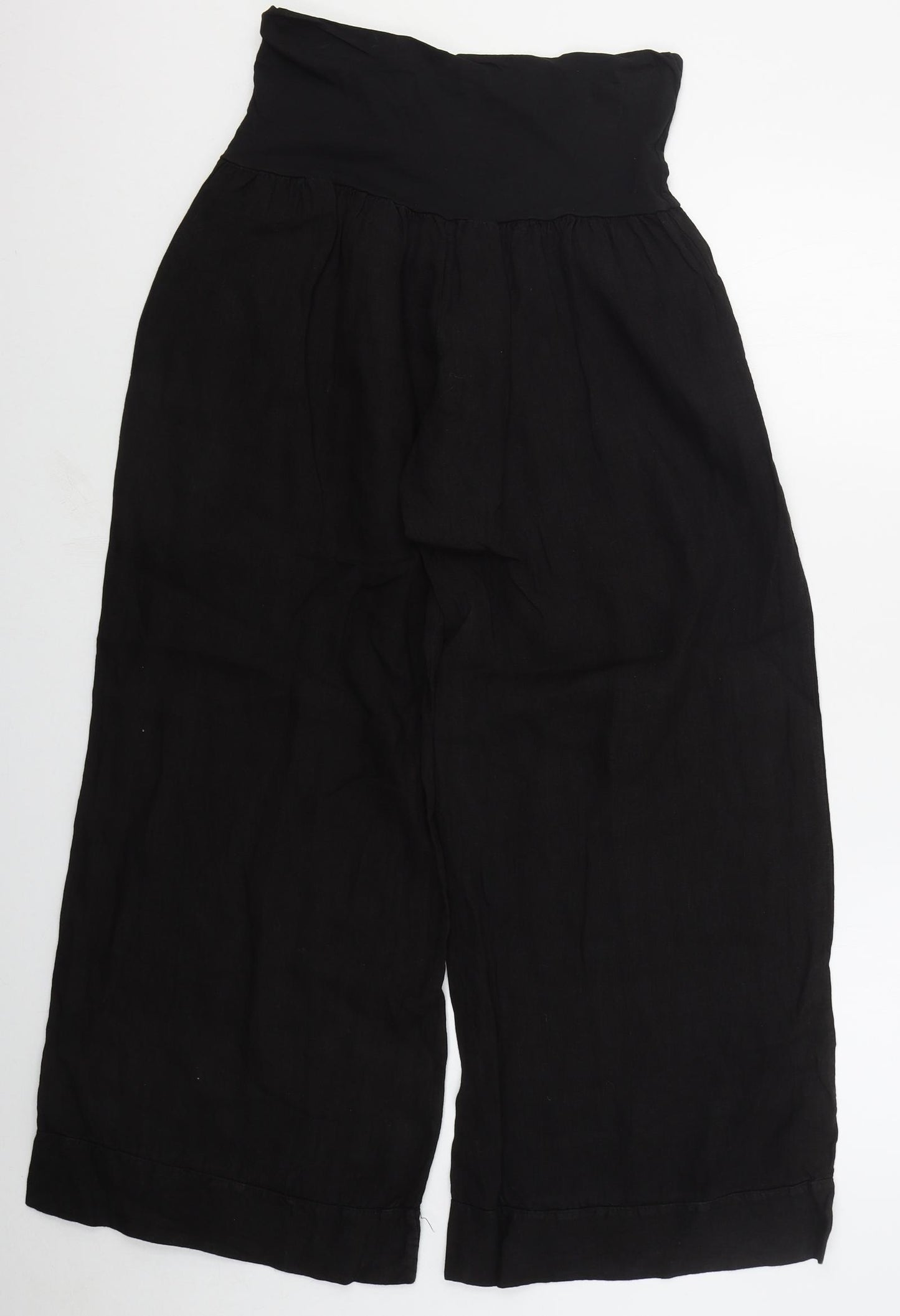 Made in Italy Womens Black  Linen Trousers  Size 2XL L28 in Regular