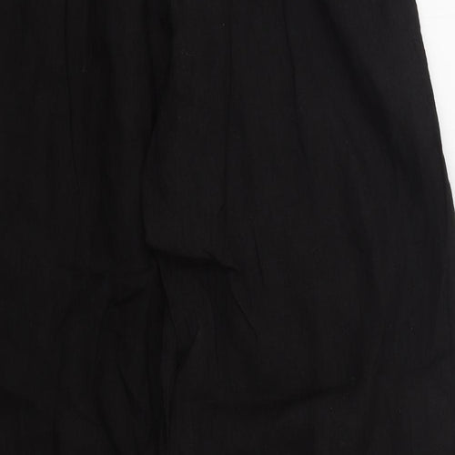 Made in Italy Womens Black  Linen Trousers  Size 2XL L28 in Regular