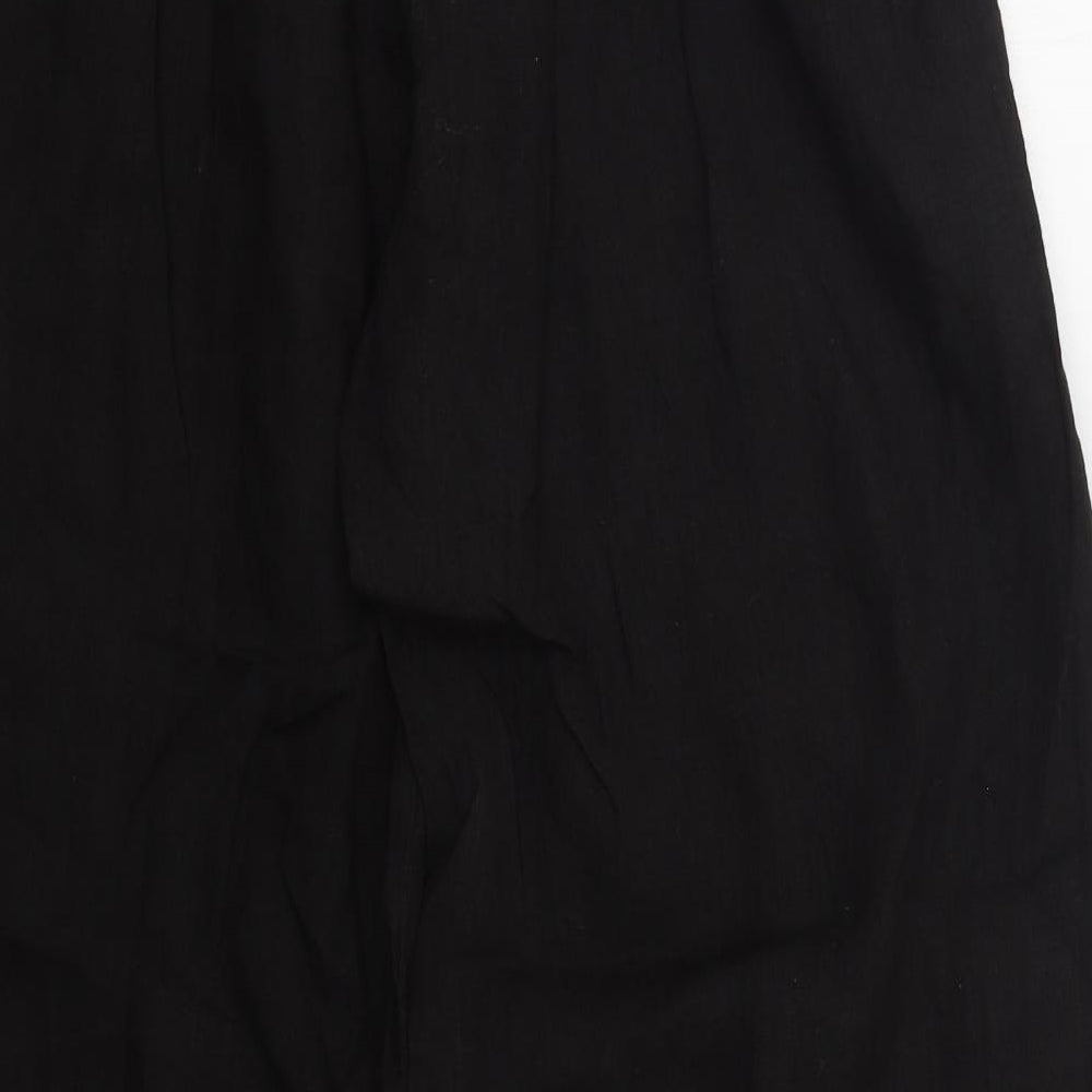 Made in Italy Womens Black  Linen Trousers  Size 2XL L28 in Regular