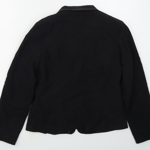 YFN Collection Womens Black  Polyester Jacket Suit Jacket Size 12
