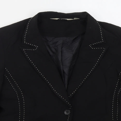 YFN Collection Womens Black  Polyester Jacket Suit Jacket Size 12