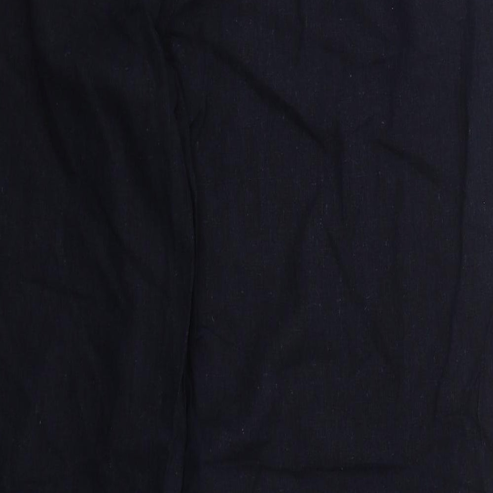 M&Co Womens Blue  Linen Trousers  Size 20 L30 in Regular Hook & Eye