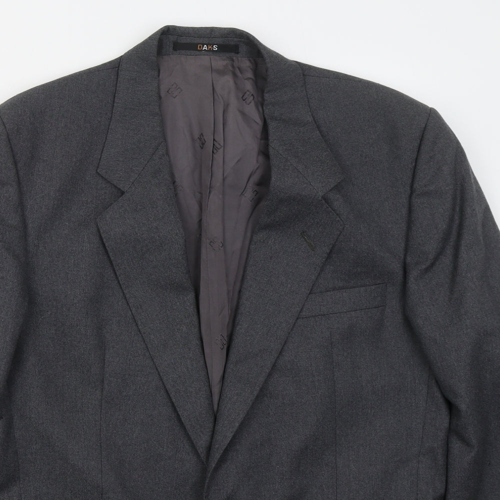 DAKS Mens Grey  Wool Jacket Suit Jacket Size 42