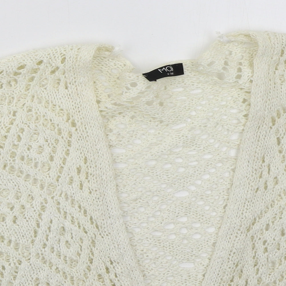 George Womens Ivory V-Neck  Cotton Cardigan Jumper Size 16