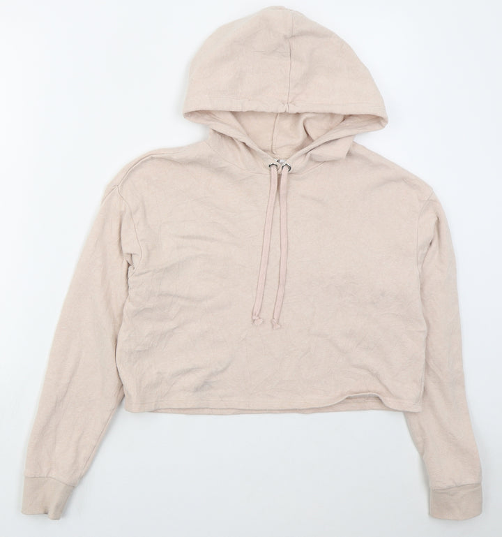 H&M Womens Pink  Cotton Pullover Hoodie Size S  Pullover