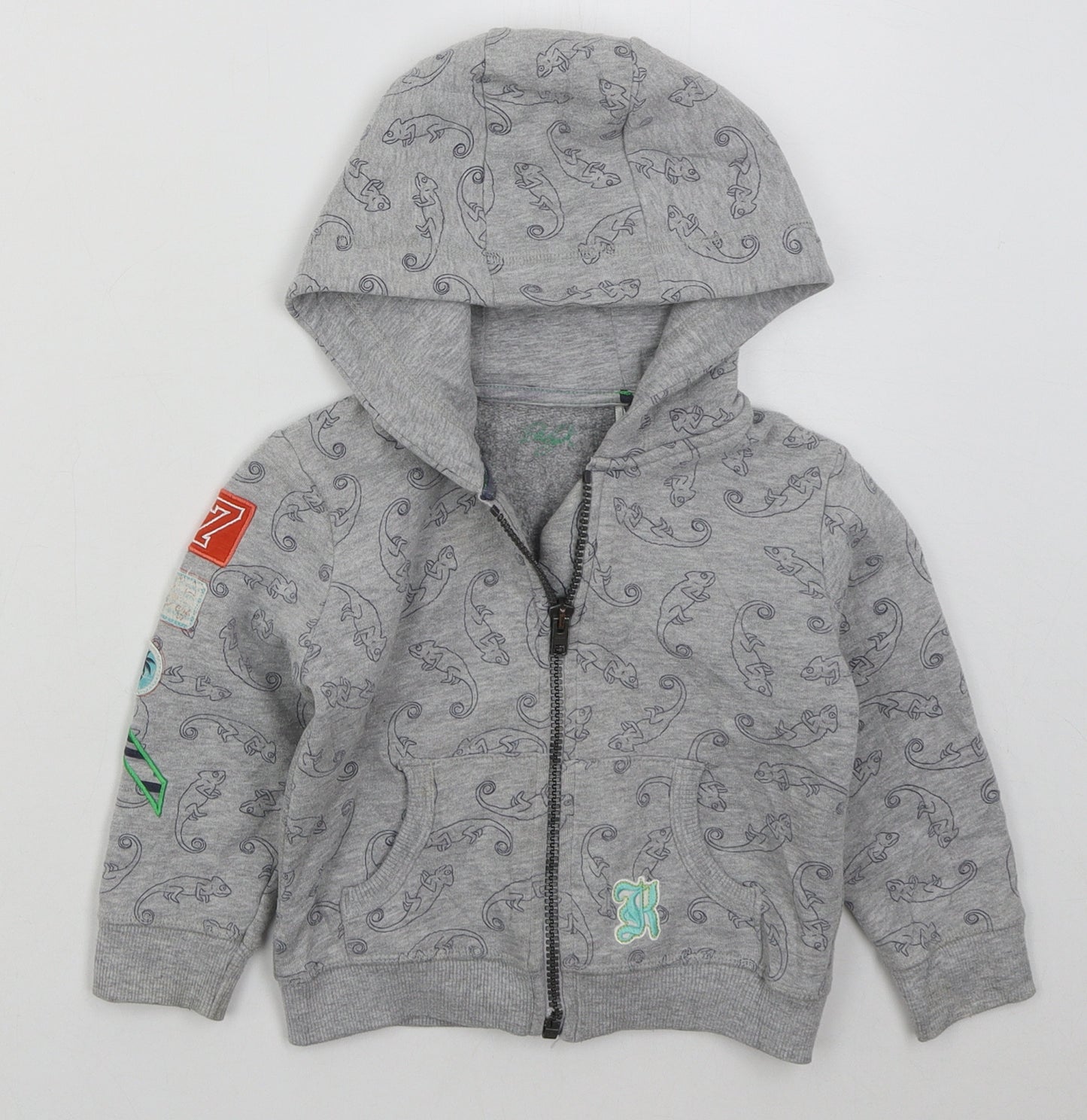 Mothercare Boys Grey   Jacket  Size 18-24 Months   Zip - Chameleons