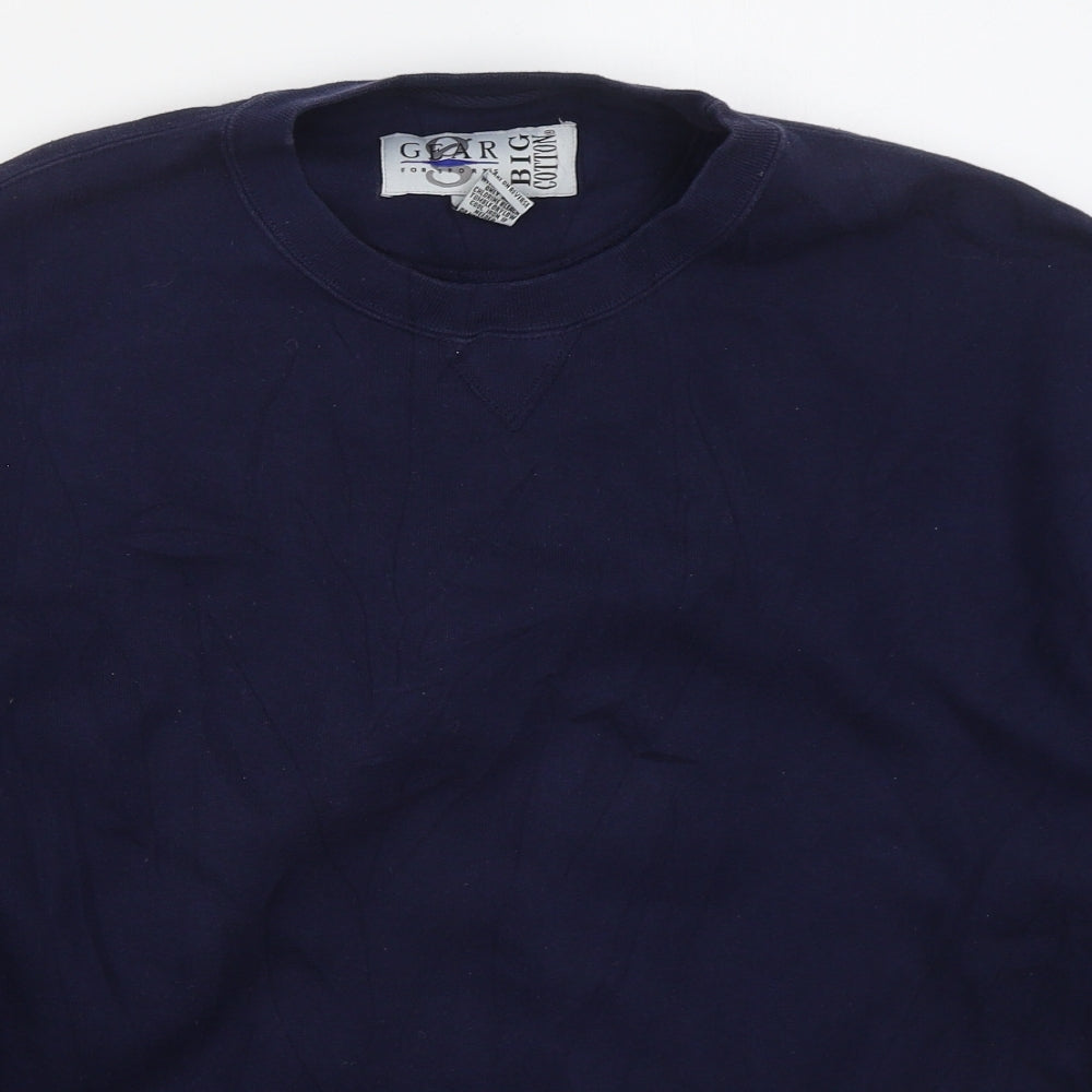 Gear Mens Blue  Polyester Pullover Sweatshirt Size L
