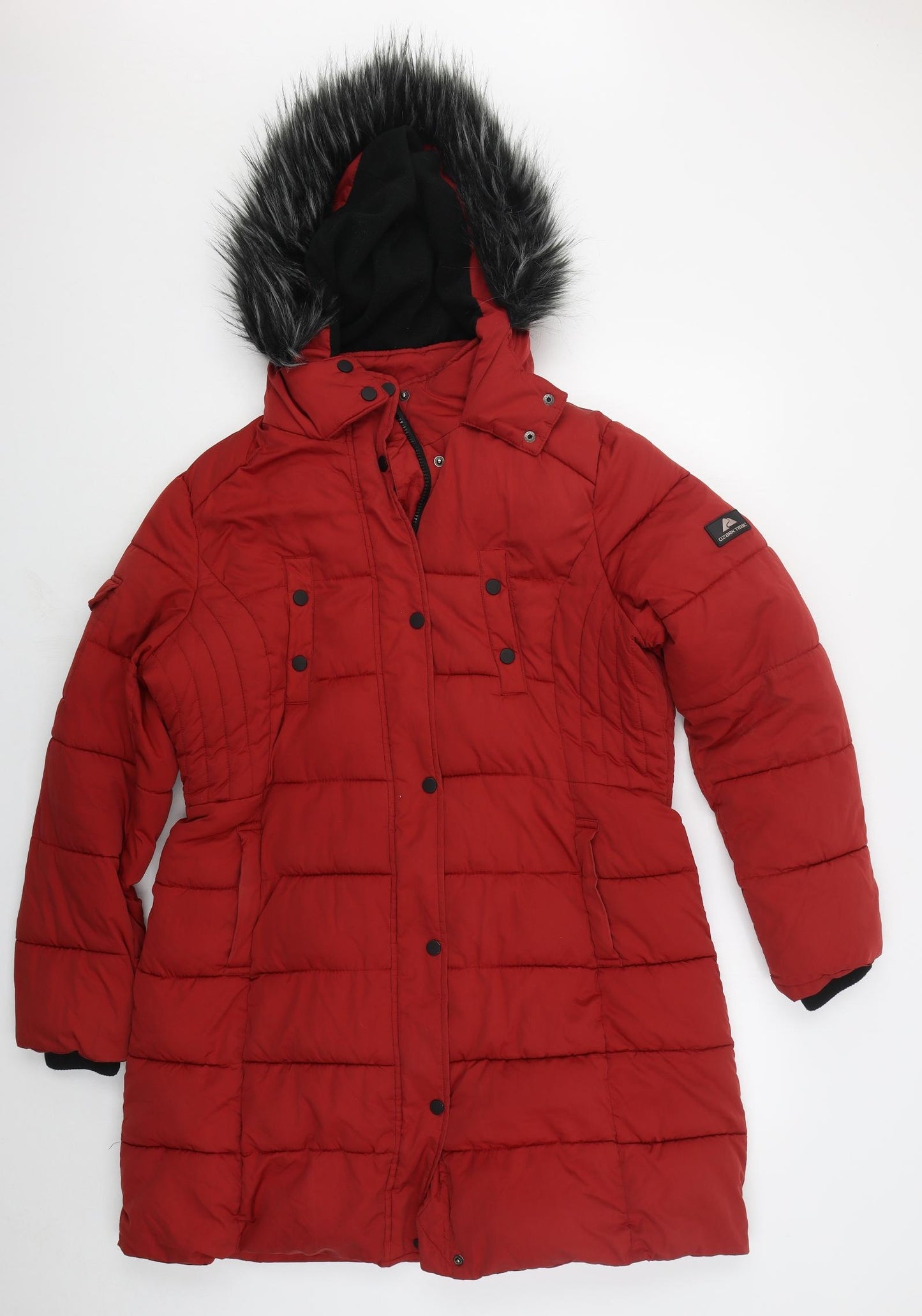 George Womens Red   Parka Coat Size 16  Zip