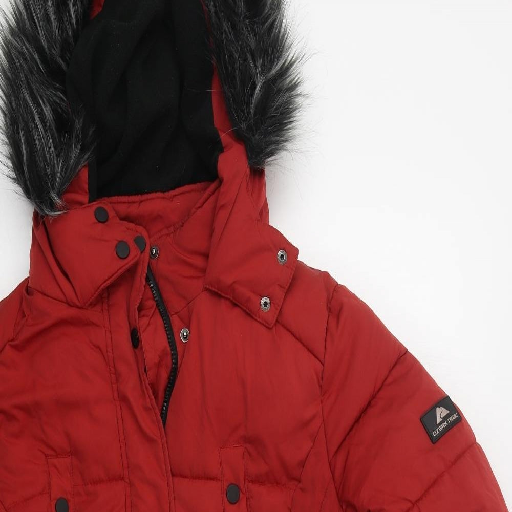 George Womens Red   Parka Coat Size 16  Zip